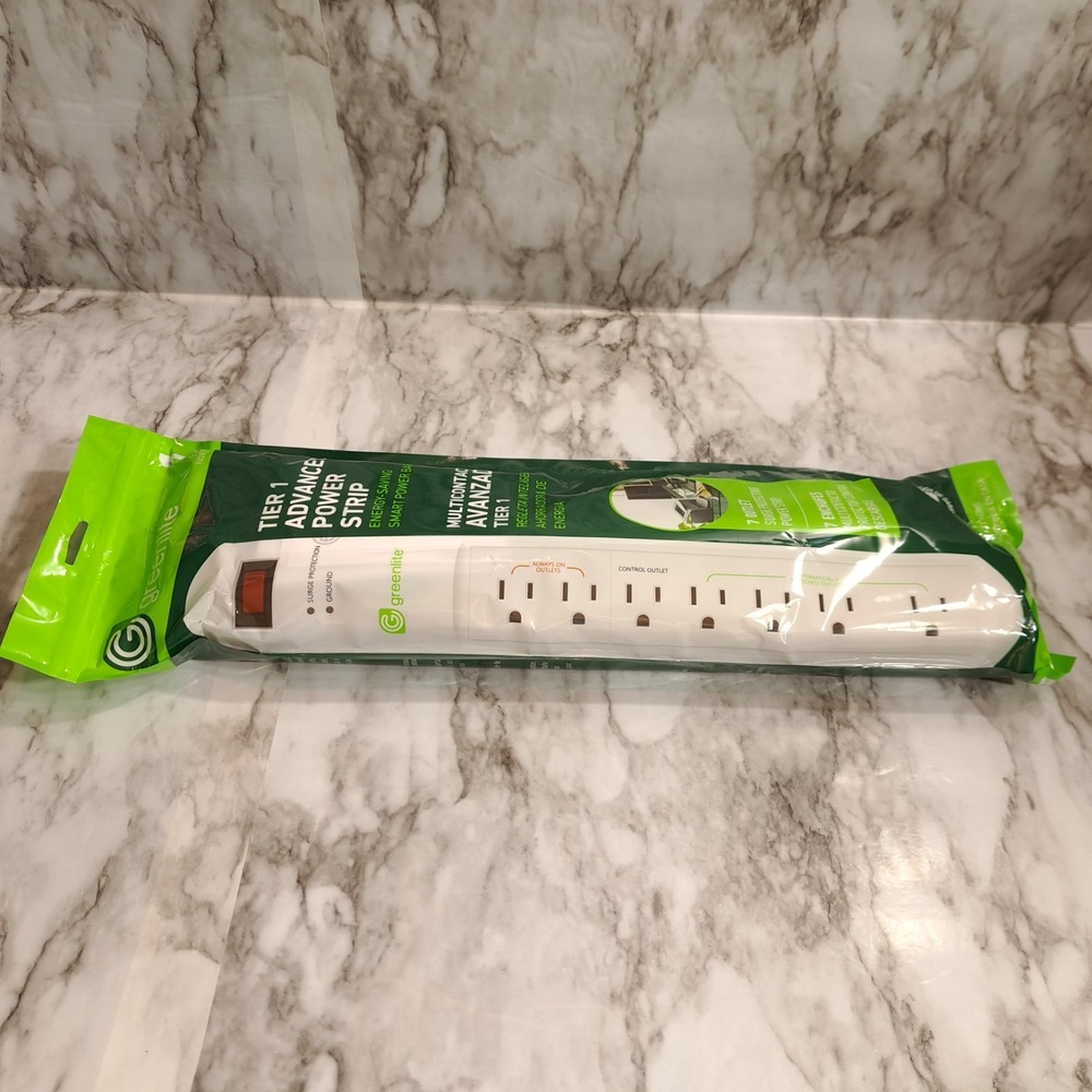 Greenlite Tier 1 Advanced Power Strip 7 Outlet Surge Protection Ideal For‎ PC/TV